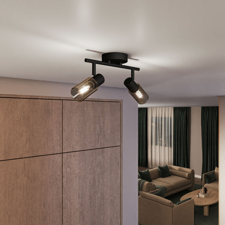 Reflektorové stropní svítidlo 2x E14 Black Palms Philips