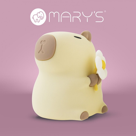 Dětské LED noční světlo 2,5W 3000K Warm + Multicolour RGB dobíjecí 1200mAh béžová KAPIBARA MARY'S