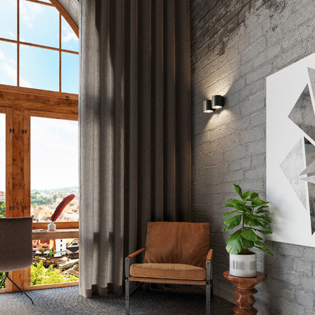 Nástěnné svítidlo LED ORBIS 2xG9 Nástěnné svítidlo horní spodní černé SOLLUX