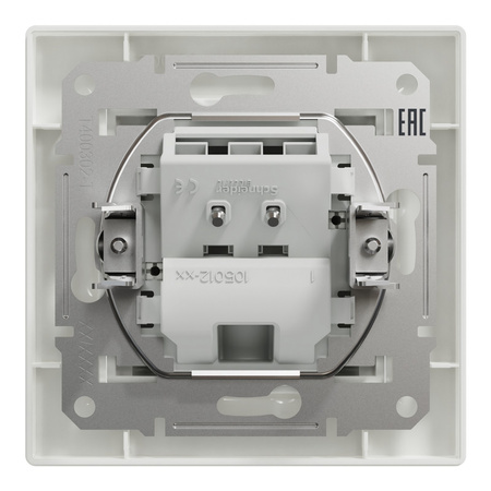 Kabelová vývodka. zapuštěná. bílá s rámem SCHNEIDER ASFORA