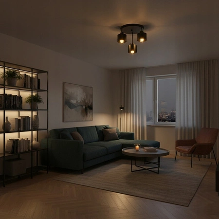 Nástěnná objímka E27 pro povrchovou montáž kulatá černá Elza Masterled