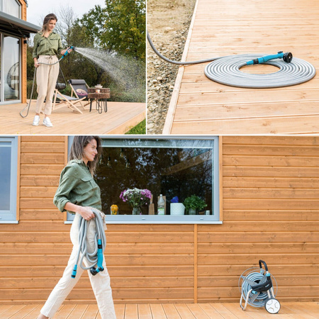 Zahradní hadice na vodu 15 m s pistolí a spojkami BASIC CELLFAST