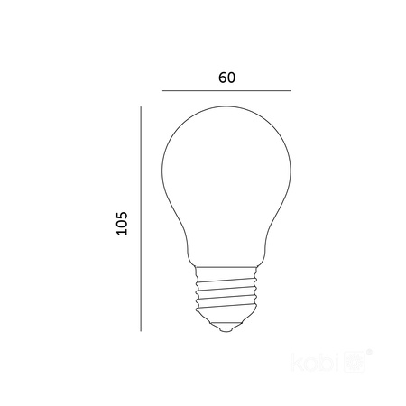 LED žárovka E27 Ball 7W 780lm 3000K Warm 360° Filament Line Kobi