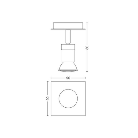 Nástěnné bodové svítidlo CARREA GU10 PHILIPS
