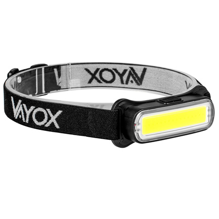 Dobíjecí čelovka 300lm COB LED 4 režimy VAYOX