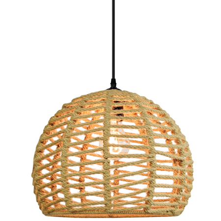 Stropní závěsné svítidlo Hemisphere OTIS IL MIO v boho stylu. ocel + šňůra 1x E27 GOLDLUX (Polux)