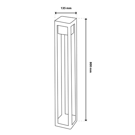 LED 12W 3000K 80cm černá QUERCUS LUMILED venkovní stojanová zahradní lampa