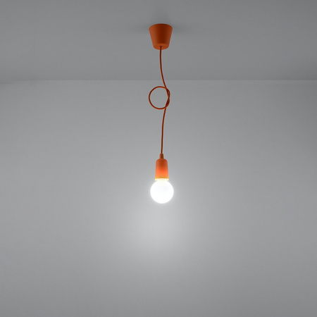 DIEGO E27 LED závěsné stropní svítidlo oranžové SOLLUX