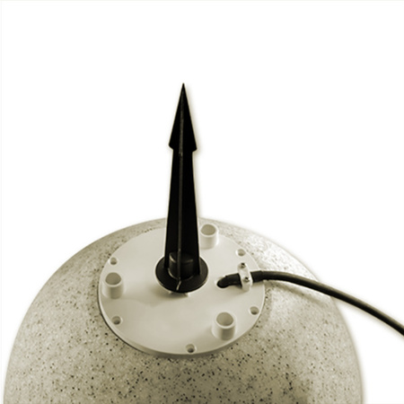 Venkovní zahradní lampa 230V E27 BULLET 40cm Kámen