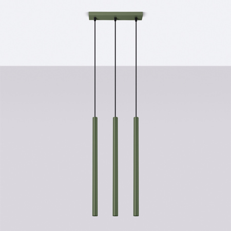 Stropní závěsné svítidlo Tuba Spot 3x G9 Olive Pastelo Ocean Green SL.1520 Sollux