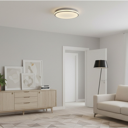 Stropní svítidlo ORBIT 40 LED stropní svítidlo 24W GOLDLUX (dříve Polux) NICKEL 2600lm 4000K