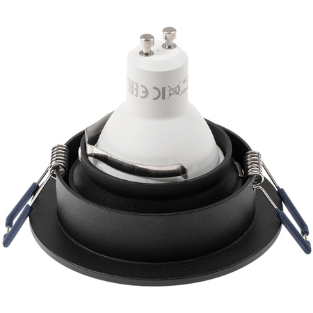 Halogenová Podhledové svítidlo GU10, Stálá Kulatá Černá TRIBUS LUMILED