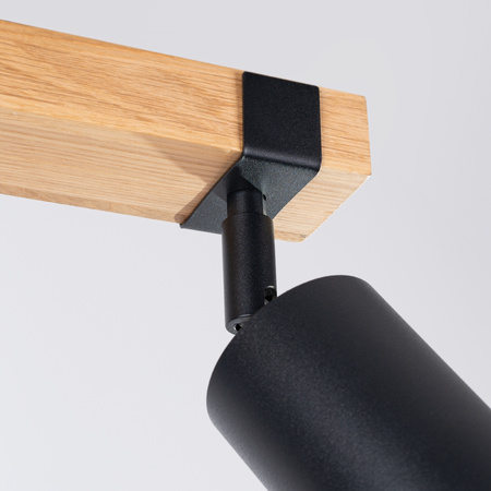 FAGER 2xGU10 Spotlight Moving Black Skandinávské stropní svítidlo SOLLUX