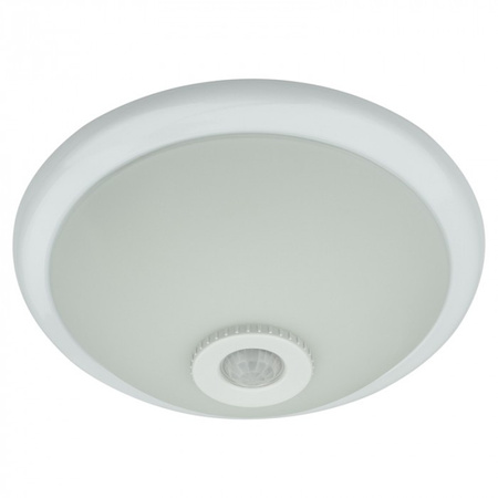 Stropní svítidlo LED Plafond 2x E27 Glass Round s pohybovým a soumrakovým senzorem Ecolight