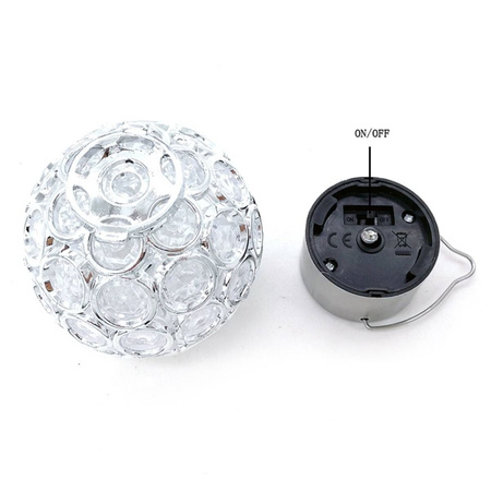 LED solární zahradní lampa KULA Sádra 8cm LED RGB závěsná Volteno