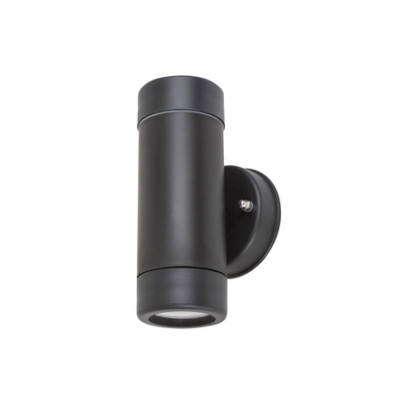 LED zahradní lampa MEDINA Elevační nástěnná lampa 2xGU10 IP44 Up-Down Tube Černá RABALUX