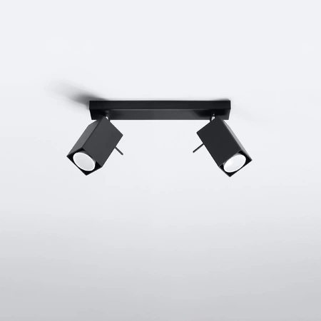 Svítidlo pro povrchovou montáž MERIDA 2 2xGU10 Reflektor halogenový pohyblivý minimalistický černý SOLLUX