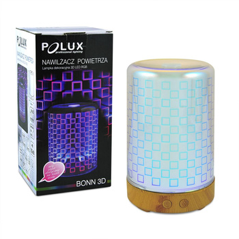 Zvlhčovač vzduchu / Dekorativní LED LAMPA RGB BONN 3D 12W 2v1 GOLDLUX (Polux)