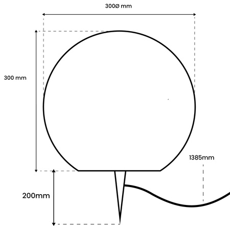 Venkovní lampa E27, KAMENNÁ KOULE LED IP65 30cm LUMILKULA LUMILED
