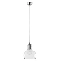 MANGO závěsné stropní svítidlo převislé stříbrné sklo klasické E27 600 TK Lighting