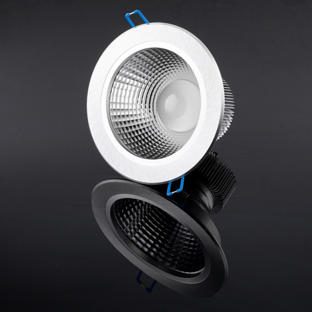 Stropní svítidlo 15W zapuštěné LED DOWNLIGHT DEEP kulaté 4000K 1200lm Stříbrné