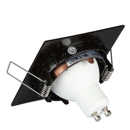 Stropní svítidlo zapuštěná montáž GU10 čtvercová hnědá VT-779 V-TAC