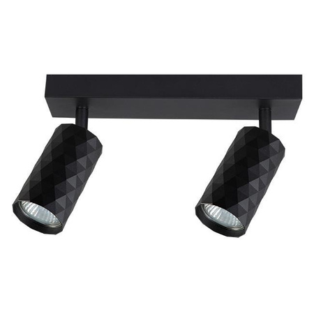 Spot Tuba Reflector Halogenové stropní svítidlo 2x GU10 Moving Black Glamour Masterled