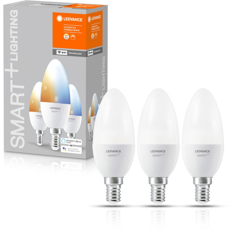 3x LED žárovka E14 B35 5W 470lm CCT LEDVANCE SMART+ WiFi Stmívatelné