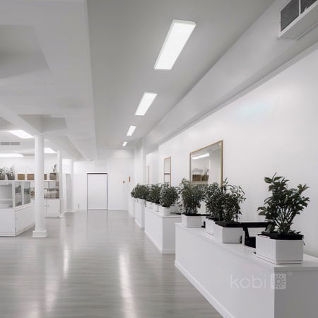 Rámeček pro povrchovou montáž 63 mm pro LED panel 30x120 cm Klik White Kobi