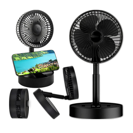 Moderní výkonný tichý stolní ventilátor Přenosný stojací ventilátor USB