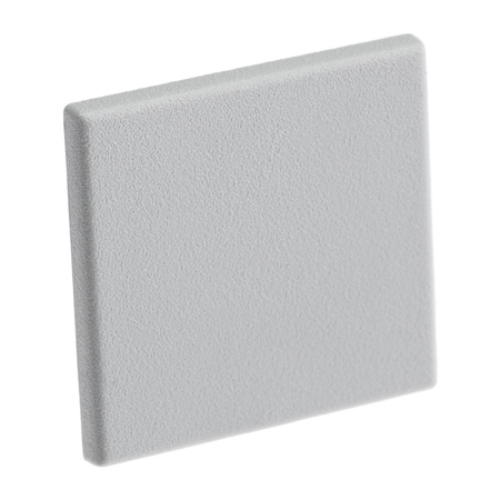 Záslepka pro Nábytkový Profil KM48, Plná Šedá Plastová LUMILED