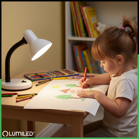 Stolní lampa Školní Noční E27, Nastavitelná LUMILED