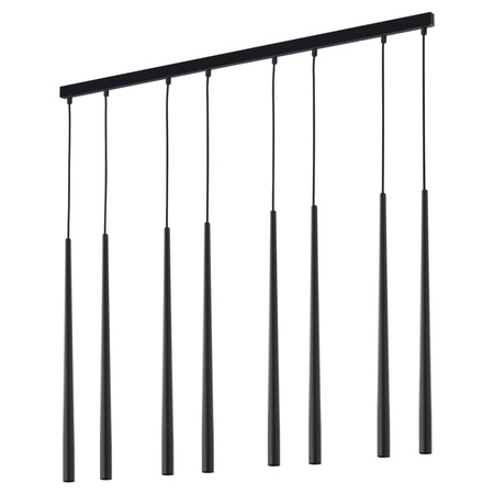 PIANO BLACK Icicle Pendant Ceiling Lamp Black Modern 8xG9 6415 TK Lighting