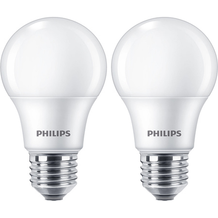 2x LED žárovka E27 A60 7W = 60W 806lm 2700K teplá bílá 150° PHILIPS