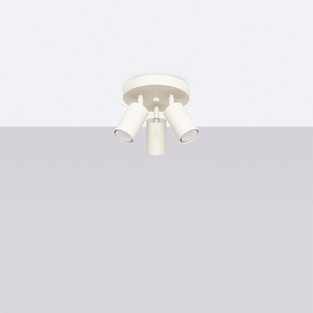 Plafond Tuba Bodové stropní svítidlo 3x GU10 Béžový kroužek Bittersweet Shimmer SL.1497 Sollux