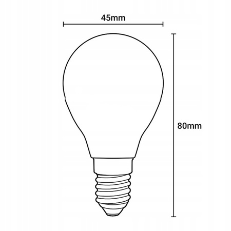 6x Žárovka LED P45, E14 7W = 60W 806lm 4000K Neutralní bílá 360° Filament Mléčná LUMILED