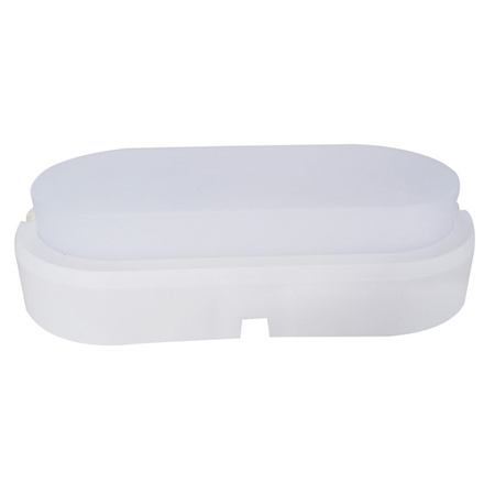 LED svítidlo 10W CHANNEL Garážová lampa oválná 6000K IP44 bílá Volteno