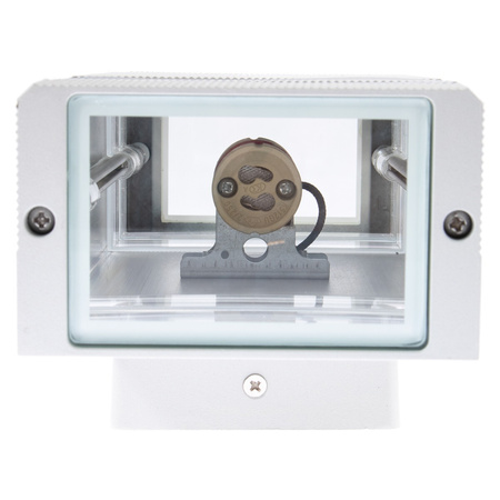 Fasádní nástěnné svítidlo dvojité shora dolů INEZ DUO LED 2x GU10 ALUMINIUM stříbrné IP54