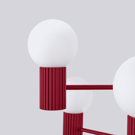 Lustr Závěsné svítidlo 6x G9 Hliník Burgundy Halo French Sky SL.1837 Sollux