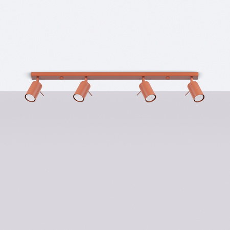 Tuba Spot Reflector Stropní svítidlo 4x GU10 Ochre Red Ring Bittersweet Shimmer SL.1510 Sollux