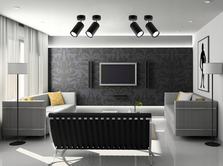 Bodové nástěnné svítidlo Bodové LED stropní svítidlo pro povrchovou montáž ČERNÁ Černá Moderní GU10