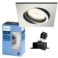 Zásuvné halogenové svítidlo DONEGAL GU10 Square Movable Satin PHILIPS