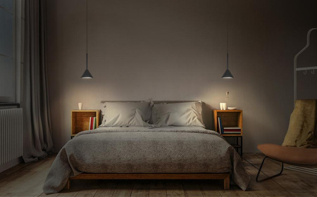 Dekor LED 5W 180lm 3000K Teplé závěsné stropní svítidlo Black Decor Ledvance