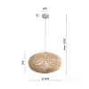Bambusová dekorativní závěsná lampa E27 Boho Bonti Kobi