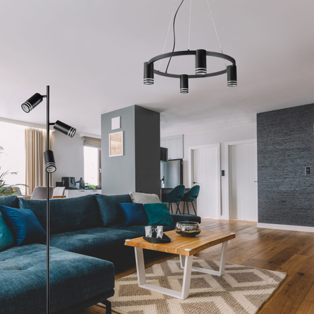 Stojací stojací lampa 3x GU10 černá ROMA Sanico Goldlux