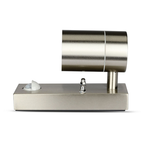 Zahradní svítidlo fasádní nástěnné svítidlo GU10 IP44 se snímačem pohybu stříbrná VT-7621 V-TAC