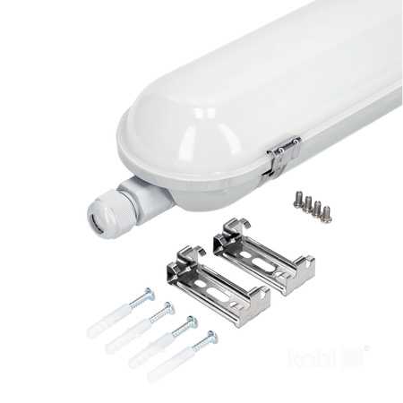 Hermetické svítidlo LED 80W 12000lm 4000K Neutral IP65 IK08 Grey Nexforce Kobi