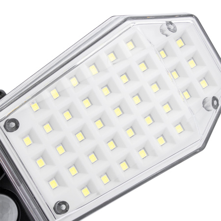 Solární Relektor Lampa 78x LED 15W 450lm Senzor studeného pohybu IP65