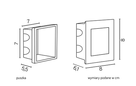 Venkovní zahradní lampa zapuštěná LED nástěnná lampa Led Inox F 04 1.5W 64lm 3000K Teplá bílá Su-Ma