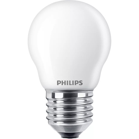 LED kulová žárovka E27 P45 3.4W = 40W 470lm 2700 Teplá bílá vlákno Mléčné PHILIPS Stmívatelné